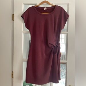 🩷Sale🩷Cable & Gauge Burgundy Dress with Side Knot - Like new - Large